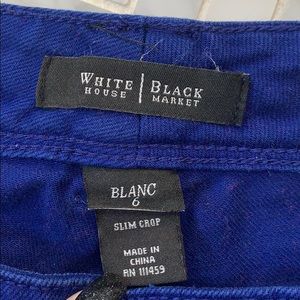 Royal blue denim Capri